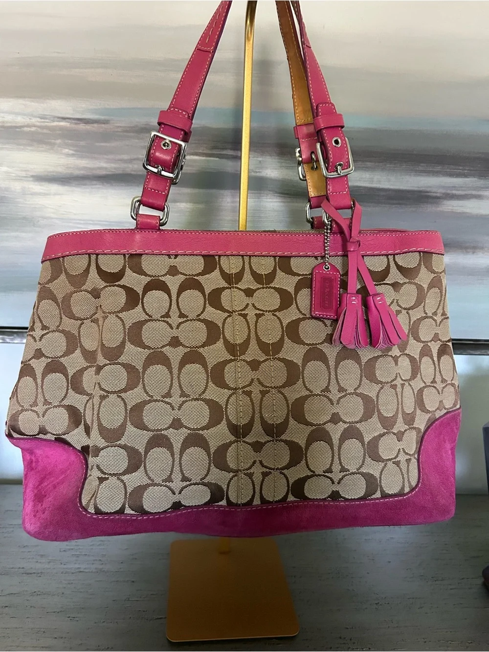 Coach Vintage 2004 Signature Canvas Shoulder Bag
